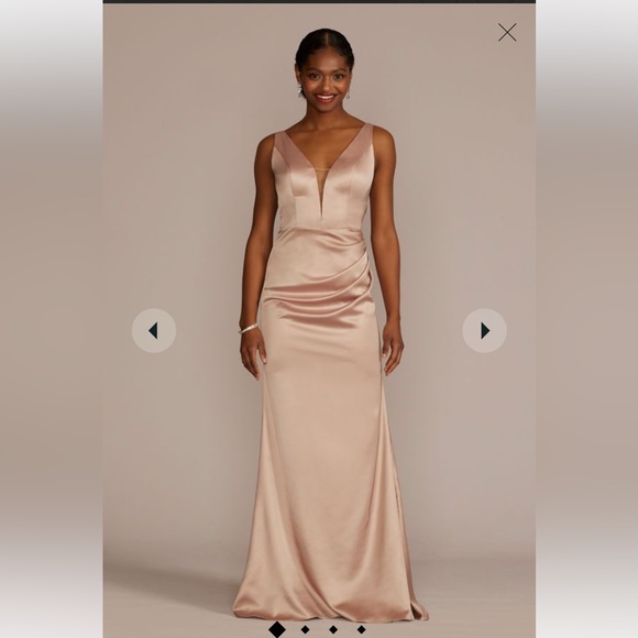david's bridal silk bridesmaid dresses Matte Satin Bridesmaid Dresses